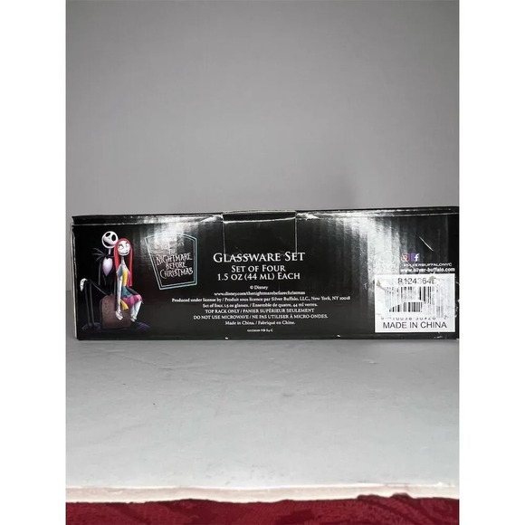 Disney Nightmare Before Christmas Mini Glassware Set of 4 Halloween - Picture 3 of 5